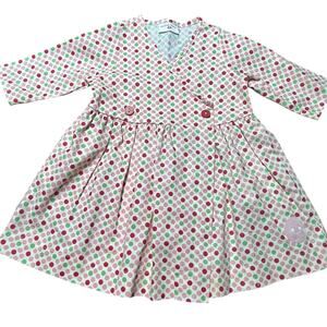Smiling Button girls' size 2 dress Gumdrop print v neck